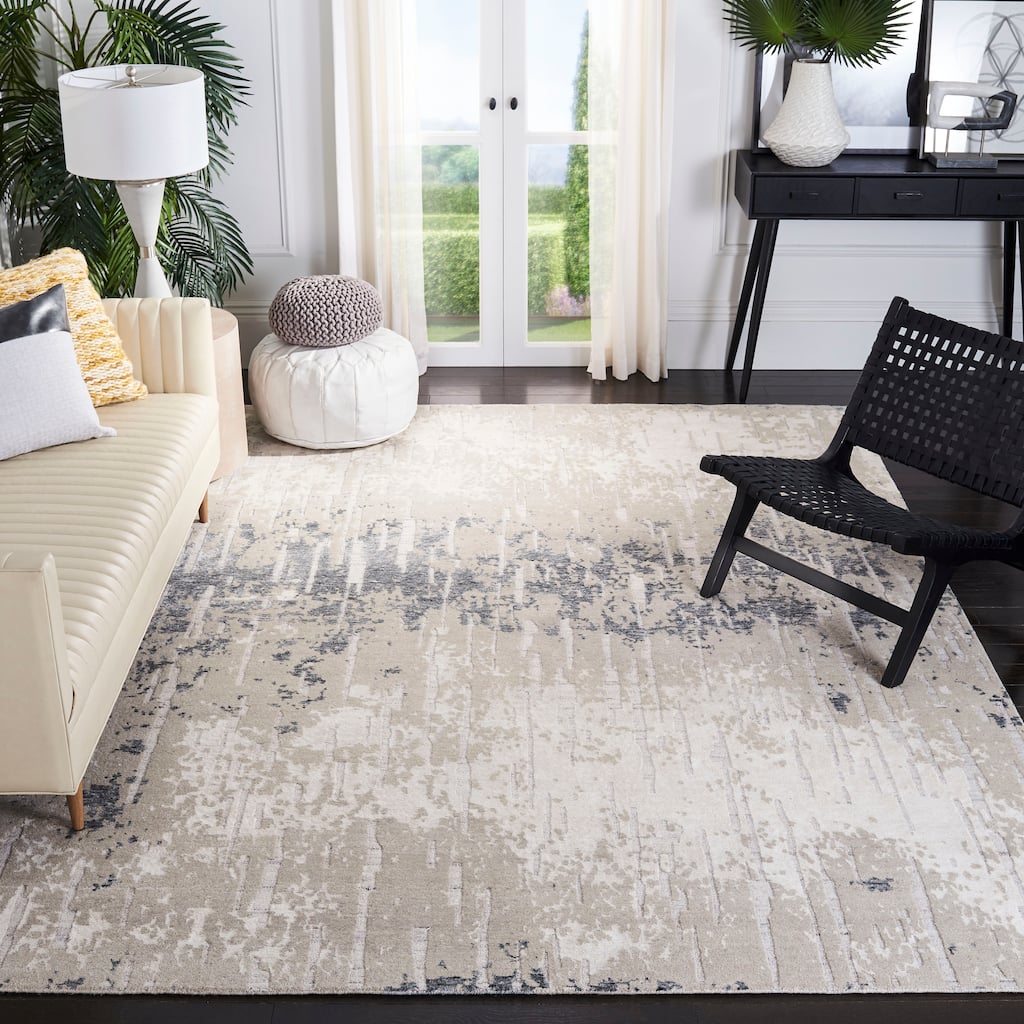 SAFAVIEH Couture Handmade Tibetan Evalinde Vintage Abstract Wool Rug