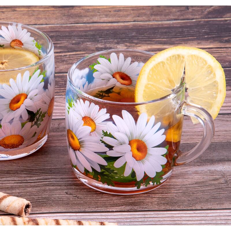 STP Goods Daisies Field Glass Mugs Set of 2