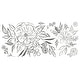 preview thumbnail 1 of 3, Black Beth Schneider Floral Sketch Giant Wall Decals by RoomMates