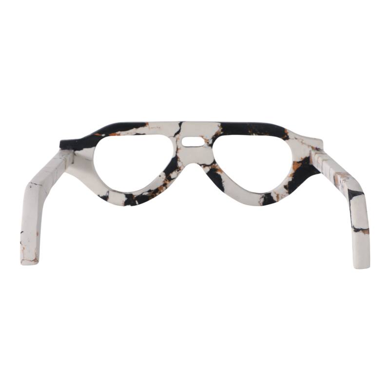 Stone Decorative Eyewear Design Sculpture Trendy Valencia Design - 9" x 8" x 3"