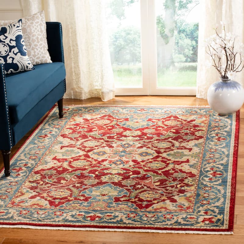 SAFAVIEH Kashan Glinda Oriental Rug - 9' x 12'6" - Red/Blue