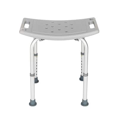 Elderly Bath Chair without Back of a Chair Gray