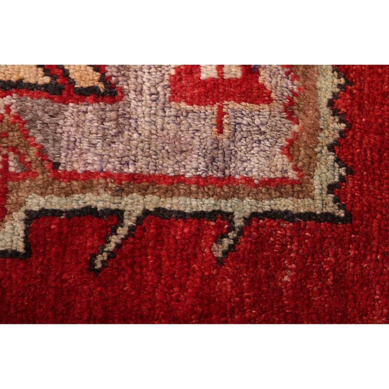 ECARPETGALLERY Hand-knotted Melis Vintage Red Wool Rug - 2'8 x 8'0
