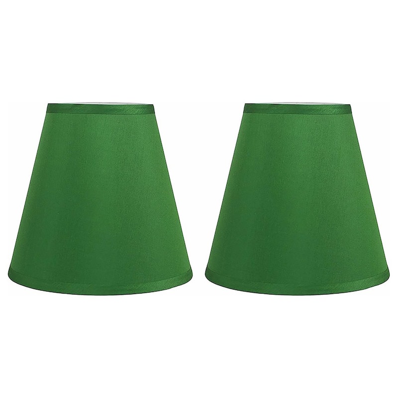 Many Selections Table Lamp Shade, 5 inch Top, 9 inch Bottom, 8.5 inch Slant - Set of 2 - Kelly Green