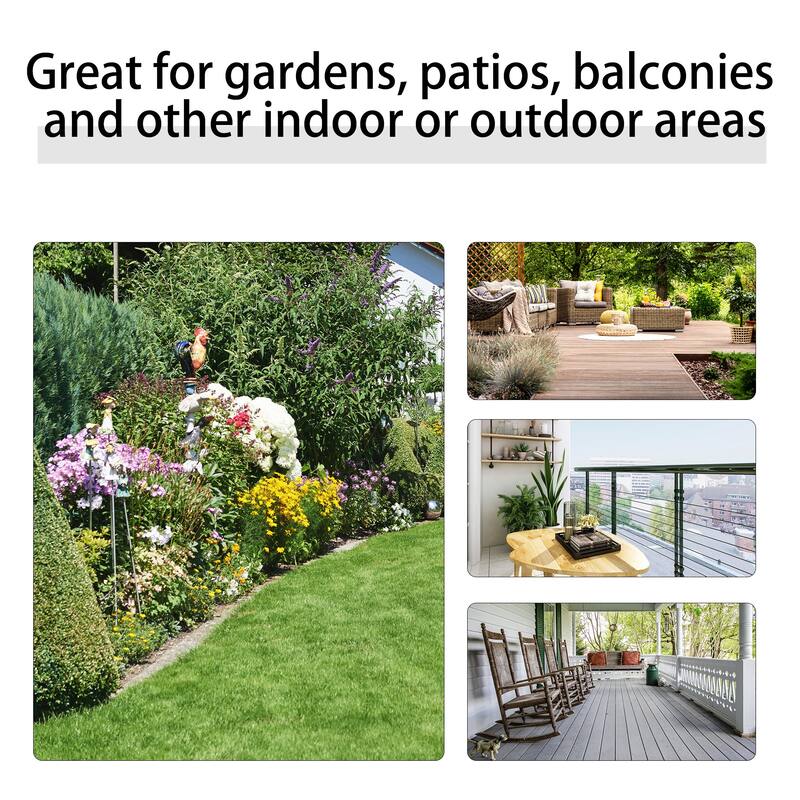 3 Piece Outdoor Rocking Chair Set, Patio Folding Lawn Rocker Set with Glass Coffee Table, Headrests for Yard, Patio, Dec - White