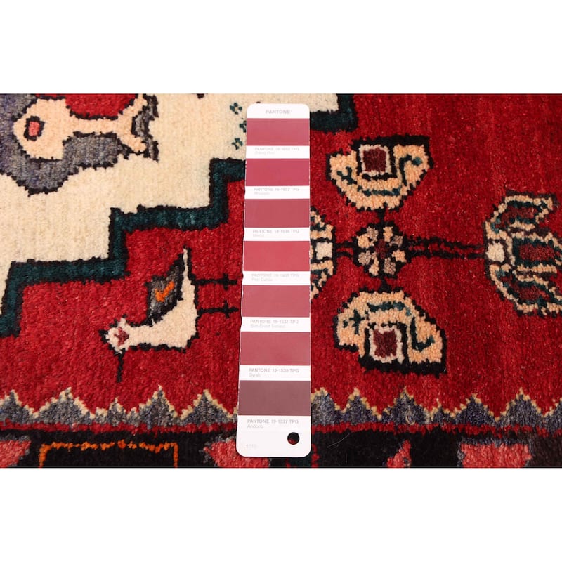 ECARPETGALLERY Hand-knotted Andelz Red Wool Rug - 3'7 x 9'5