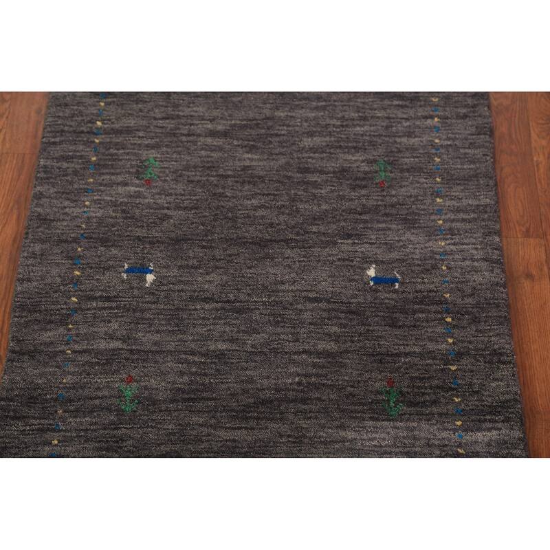 Tribal Gabbeh Oriental Foyer Rug Handmade Wool Carpet - 2'8"x 4'9"