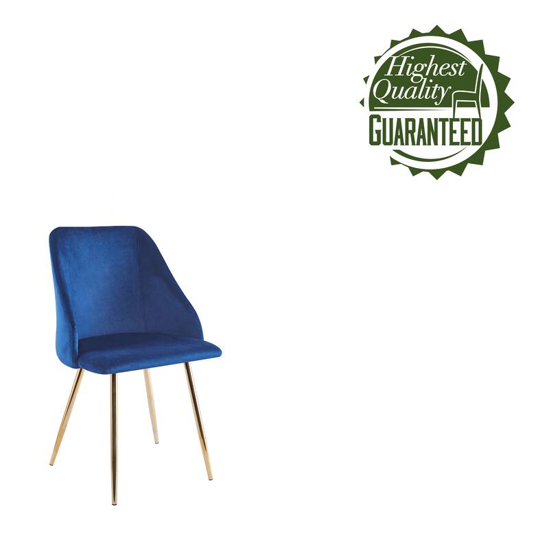 Porthos Home Pema Dining Chairs Set of 2, Velvet, Gold Chrome Legs