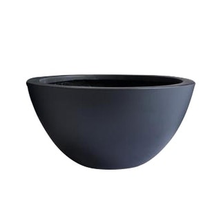 Excellaz Co Ltd Dreampatio Los Angeles 1 Piece Fiberstone Succulent Bowl Planter 12x12x6 Black Dailymail