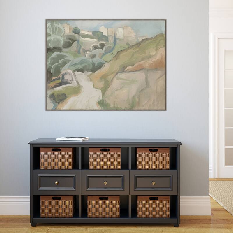 Afternoon Forest Hike by Urban Road Framed Canvas Wall Art Print - Sylvie Greywash