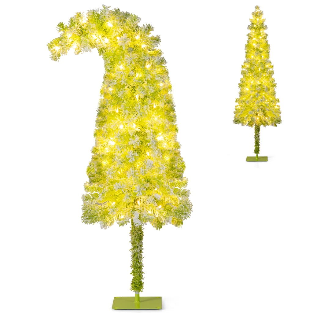Gymax 5 FT Whimsical Christmas Tree Pre-Lit Artificial Holiday Tree w/