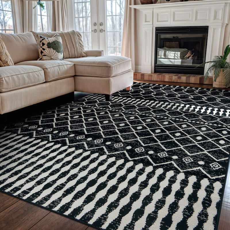 Contemporary Arch Design Area Rug
