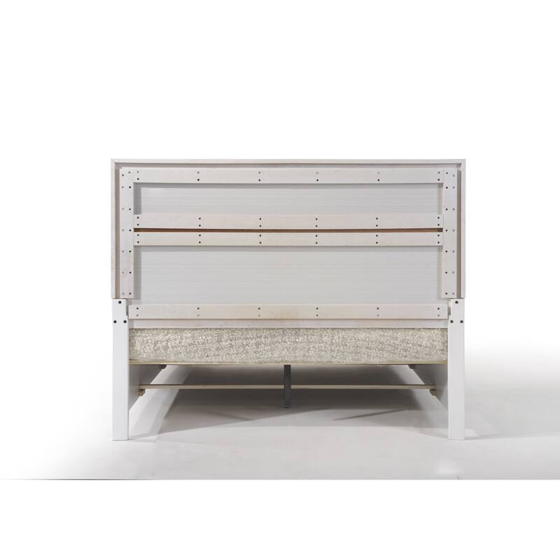 White Finish Queen Bed with storage