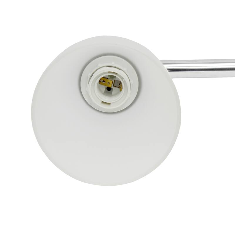 25" 3-Light Vanity Fixture - Chrome Metal & Frosted Glass Wall Mount Light - Bathroom, Hallway Decor - 10