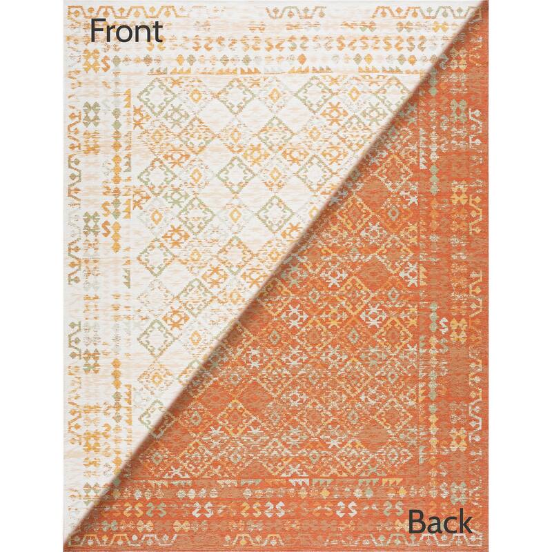 Alfresco Nautical & Coastal Border Reversible Indoor/Outdoor Area Rug