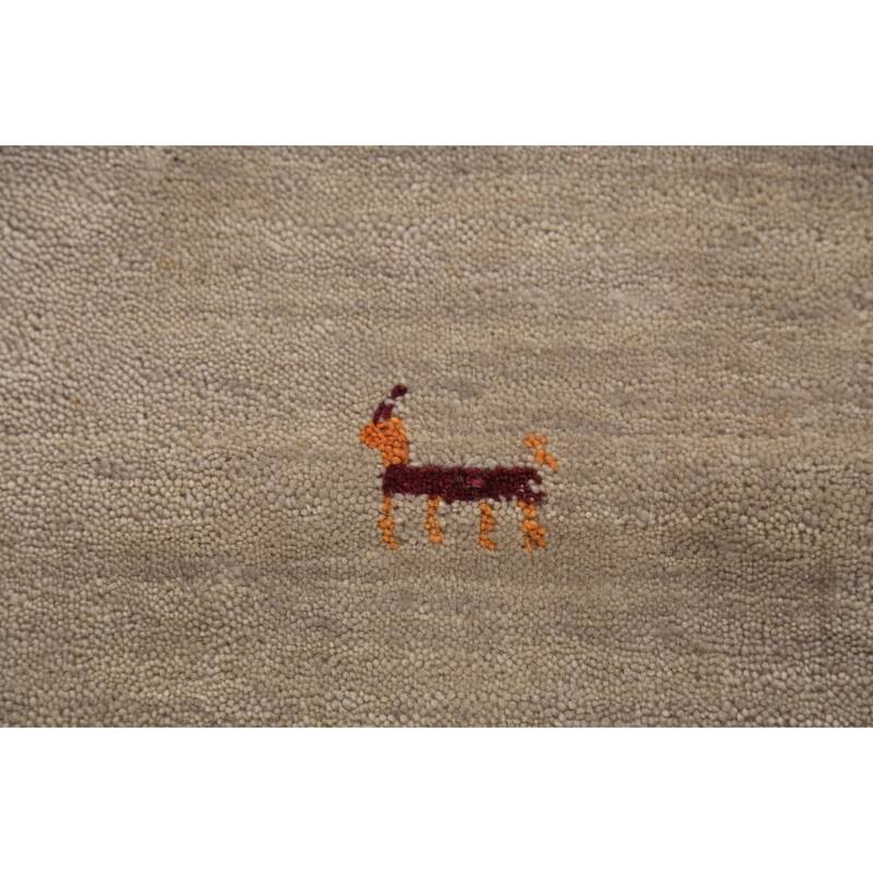 Tribal Gabbeh Indian Foyer Rug Handmade Modern Wool Carpet - 3'0" x 4'9"