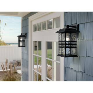 Kichler Lighting Beacon Square 17.5 in. 1-Light Textured Black Outdoor Wall Sconce - 17.5 in