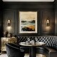 preview thumbnail 8 of 14, Modern LED 6-Light Wall Sconce Black and Antique Gold Bathroom Vanity Light - W 6.7" x H 16.1"