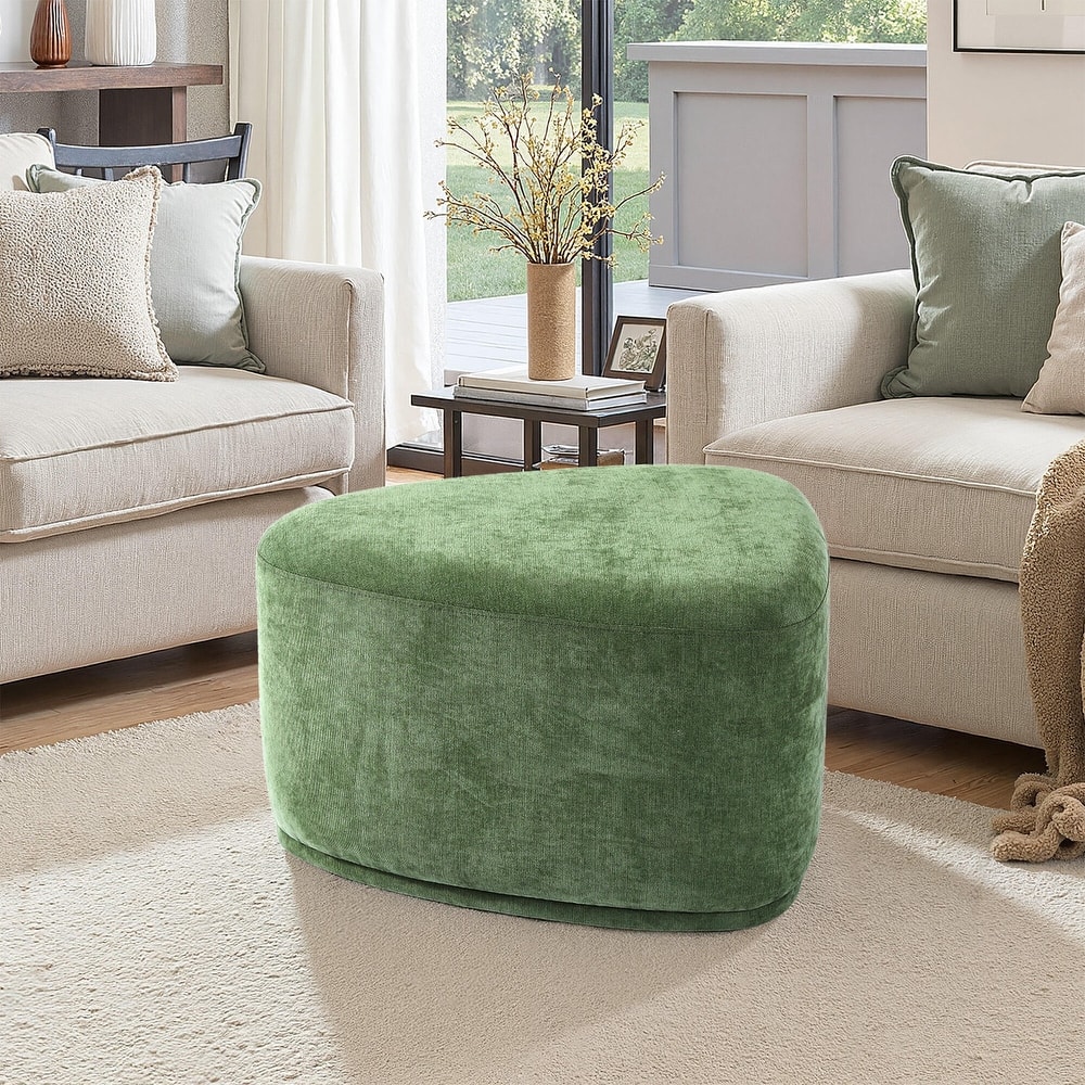Modern Triangular Upholstered Accent Ottoman