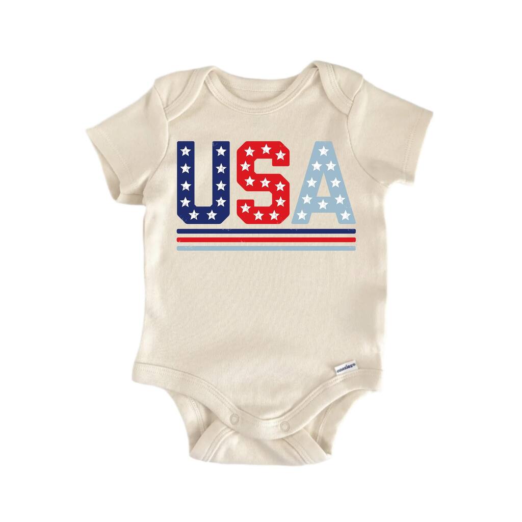 Usa Patriotic July 4th - Baby Boy Girl Clothes Bodysuit Funny Cute