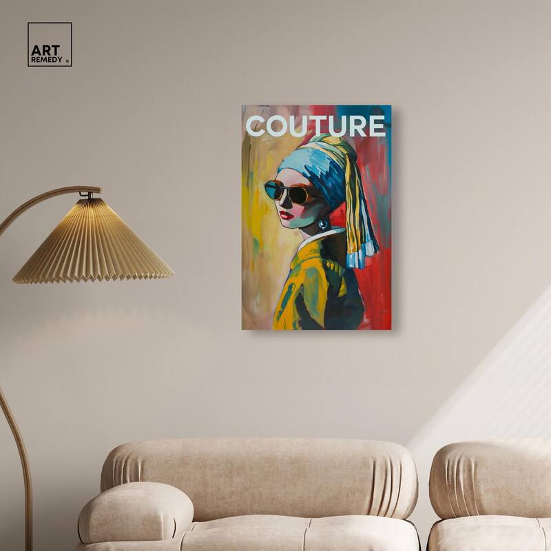 Pearl Earring Cover Canvas by Art Remedy, Gallery Wrapped