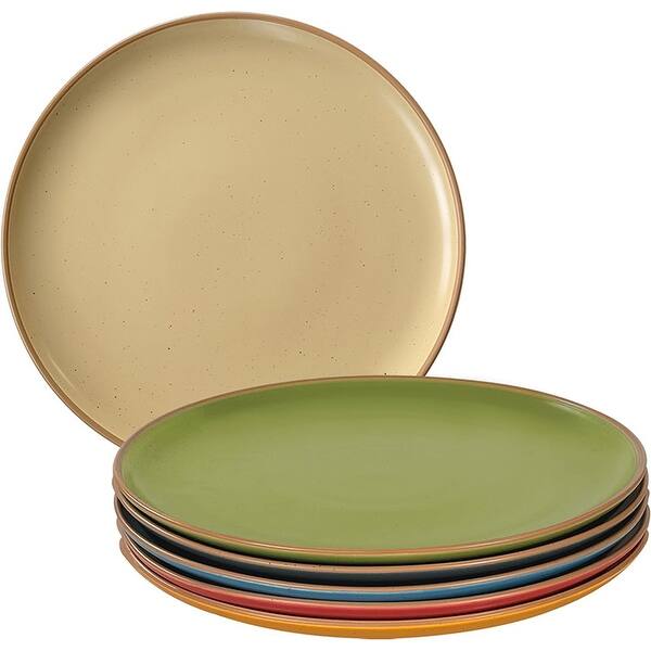 Ceramic Artisan Matte Dinner Plates Set of 6, 10 inch Bed Bath