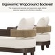 preview thumbnail 6 of 10, PURPLE LEAF Modern Aluminum Sectional Sofa with 7.87" Cushions for Yard Porch Deck Outdoor Conversation Sets