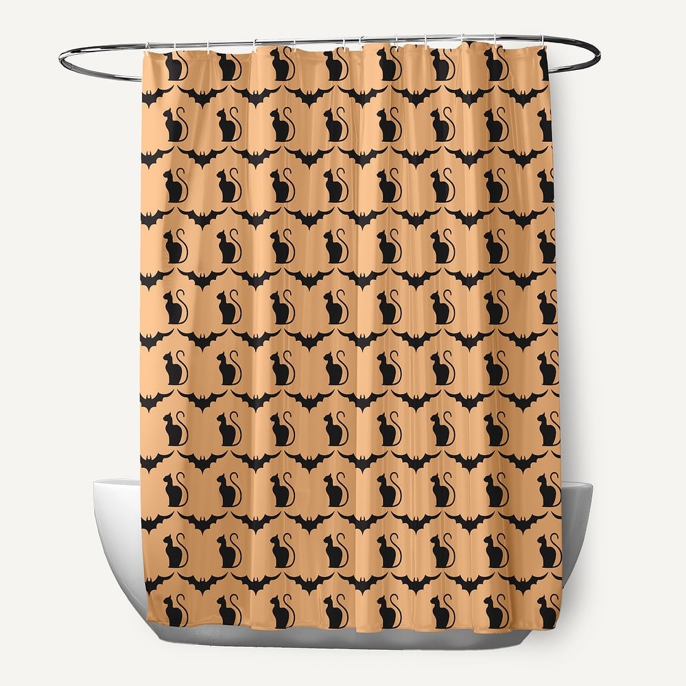 Cats and Bats Shower Curtain