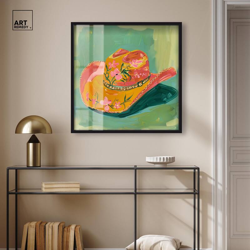 Wildflower Cowboy Hat Shadowbox by Art Remedy