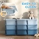 preview thumbnail 6 of 25, Qaba 3 Tier Kids Storage Unit, 9 Drawer Chest Toy Organizer Plastic Bins for Kids Bedroom Nursery Kindergarten Living Room