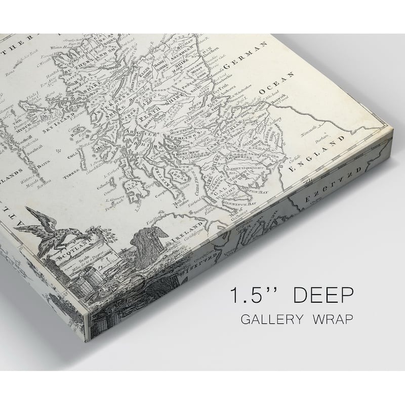Map of Scotland -Premium Gallery Wrapped Canvas