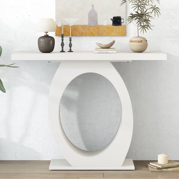 Mirod Stylish Modern Console Table with Egg-Shaped Base - Bed Bath ...