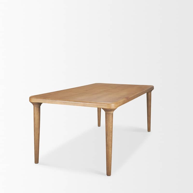 Suvan 84" Medium Brown Rectangular Solid Wood Table