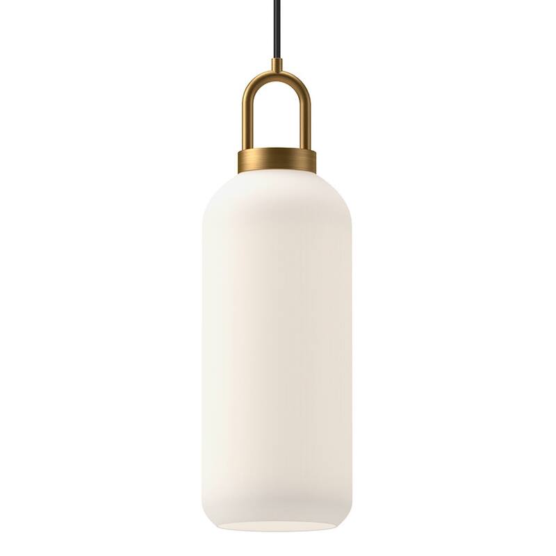 Alora Lighting PD401505OP Soji 5" Wide Mini Pendant with Frosted Glass - Aged Gold