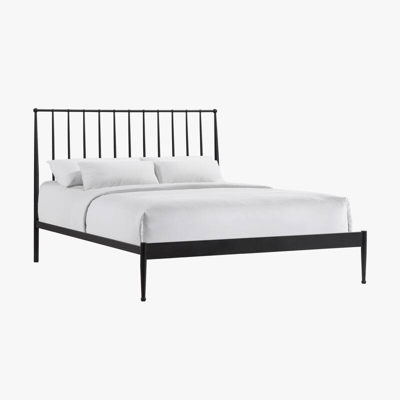 Intercon Transitional Metal Panel Bed, Black - Full
