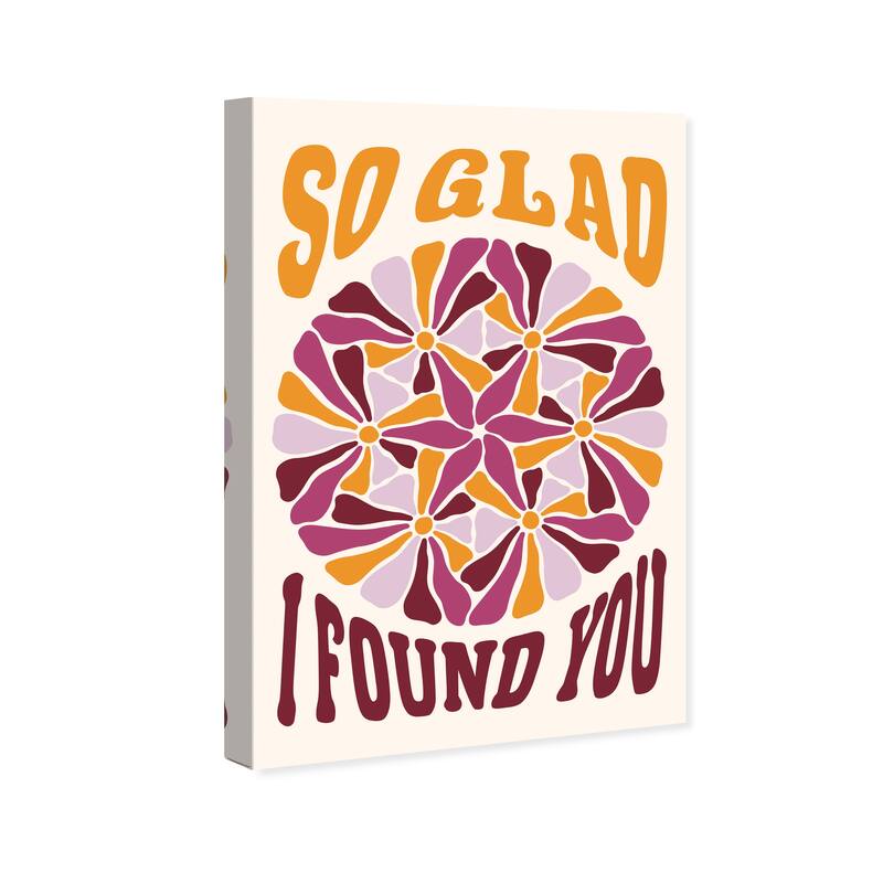 Wynwood Studio Canvas Typography and Quotes So Glad I Found You Purple and Wall Art Canvas Print