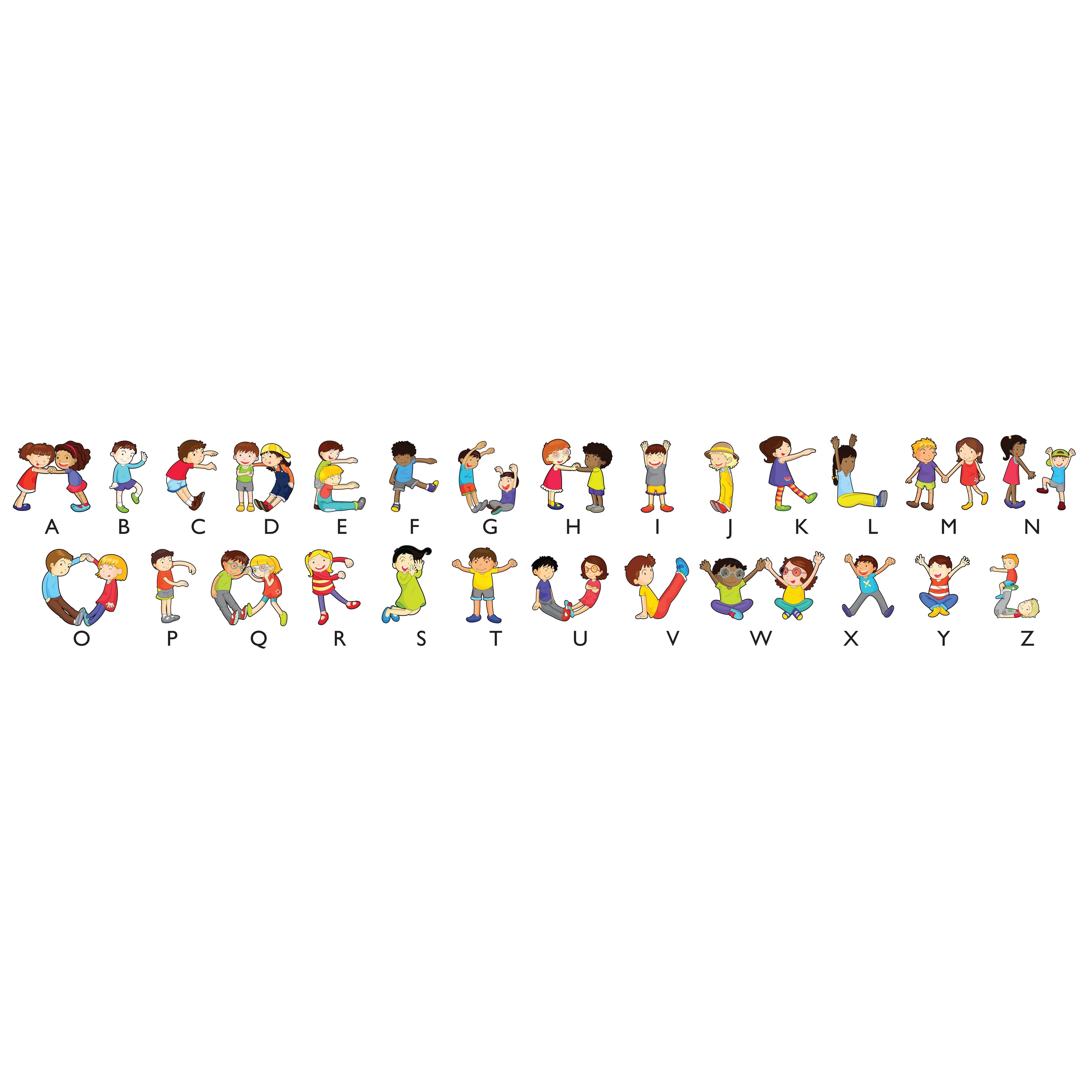 Shop Kids Alphabet Classroom Decals 52x12 Peel N Stick Wall Art On Sale Overstock 13433821