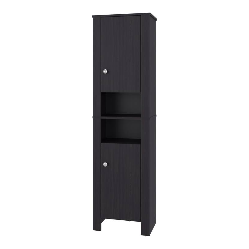 Wenge Tall Stylish Cabinet with Closed Compartments