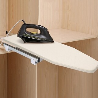 Built-in Cabinet Retractable Ironing Board with Heat-Resistant Cover - 32*12*5.9"