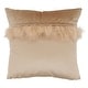 preview thumbnail 8 of 7, Poly-Filled Velvet Faux Fur Throw Pillow