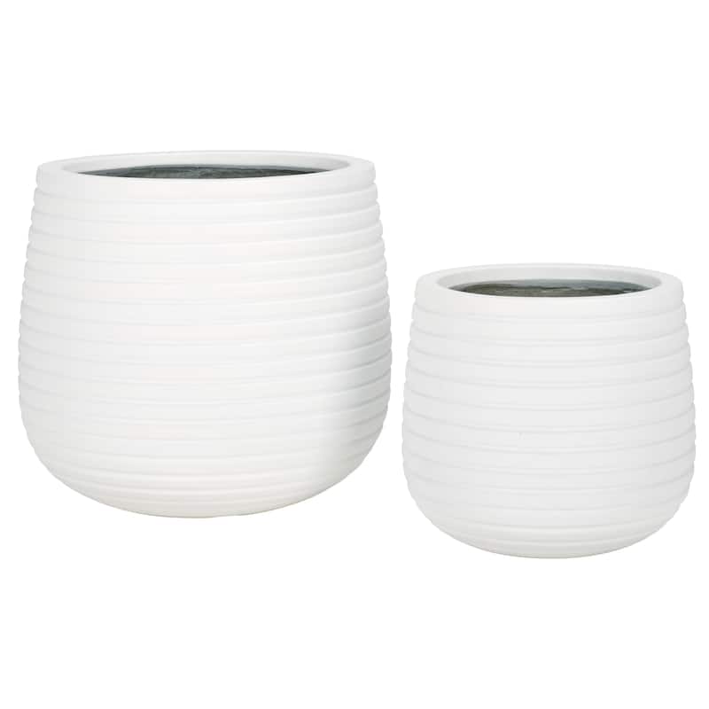 SAFAVIEH Outdoor Living Jasper Planter Pot [SET of 2] - 16Wx16Dx14