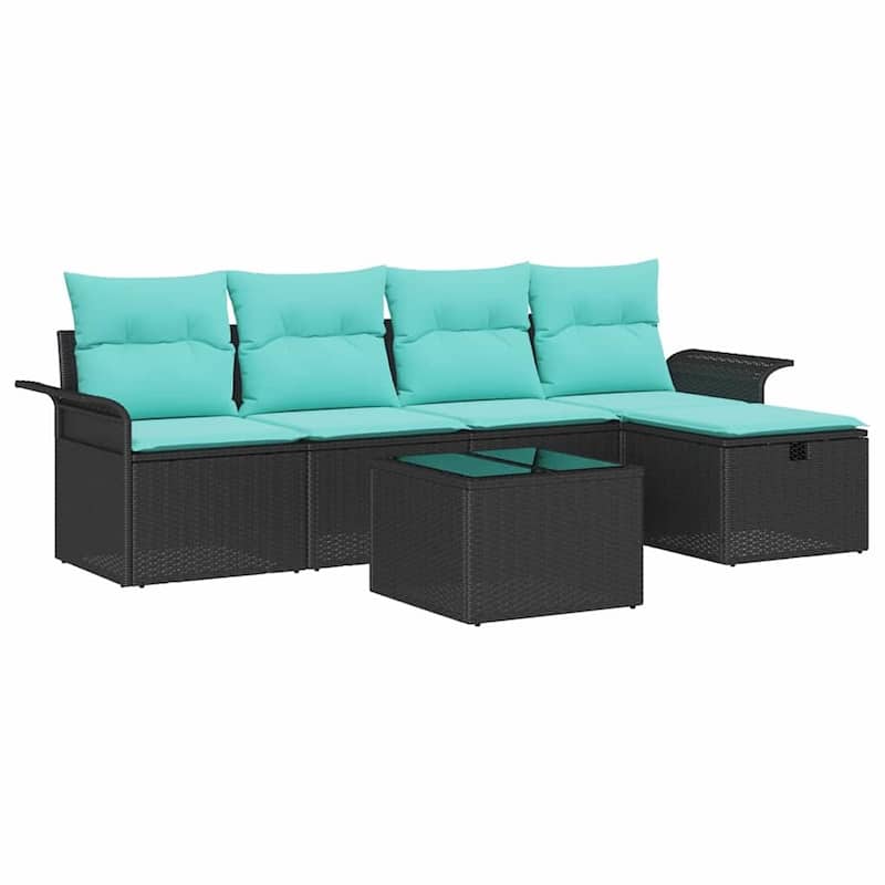 vidaXL 5/6 Piece Garden Sofa Set with Cushions - 98.8×46.1×27.2