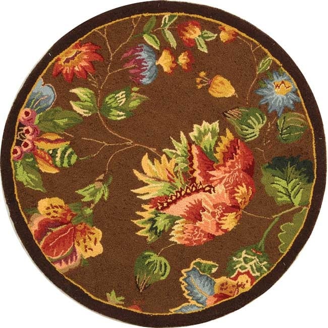 SAFAVIEH, Handmade Chelsea Jurendine French Country Floral Wool Rug
