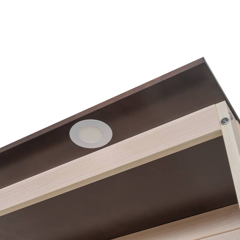 Queen Size Murphy Bed with Sofa and LED