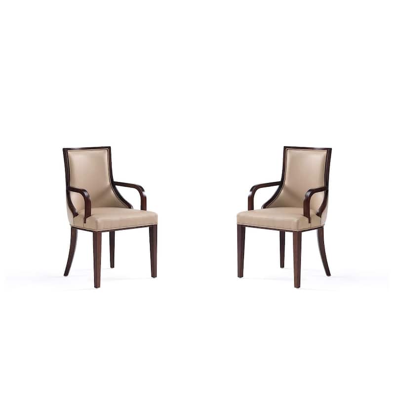 Manhattan Comfort Grand Faux Leather Dining Armchair