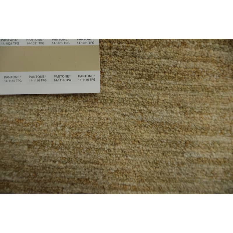 Hand Knotted Oriental 100% Wool Carpet Tribal Contemporary Yellow & Gold Gabbeh Area Rug - 5' 11'' X 4' 0''