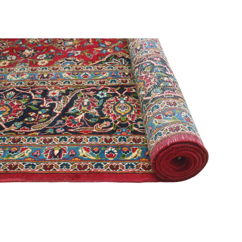 Vintage Distressed Andrew Red/Navy Rug - 9'3" x 12'5"