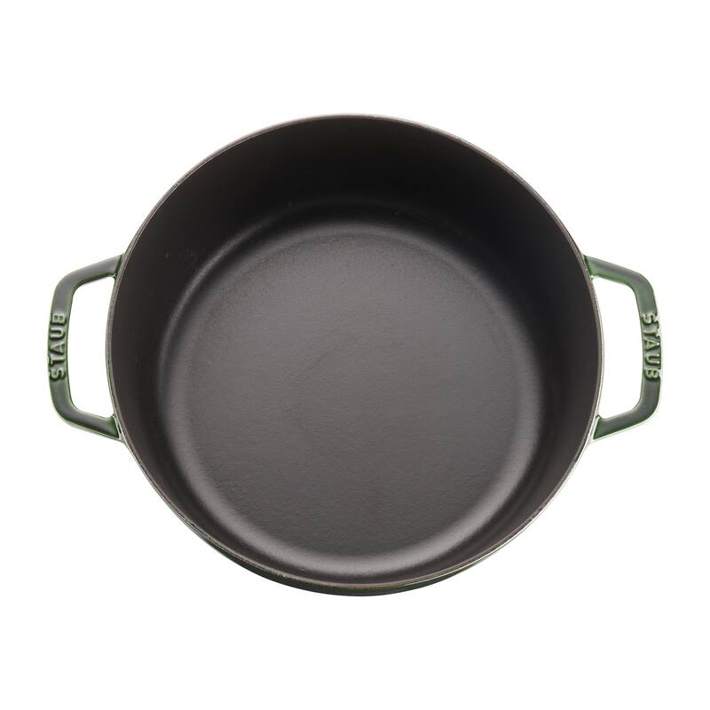 STAUB Cast Iron 6-qt Cochon Shallow Wide Round Cocotte