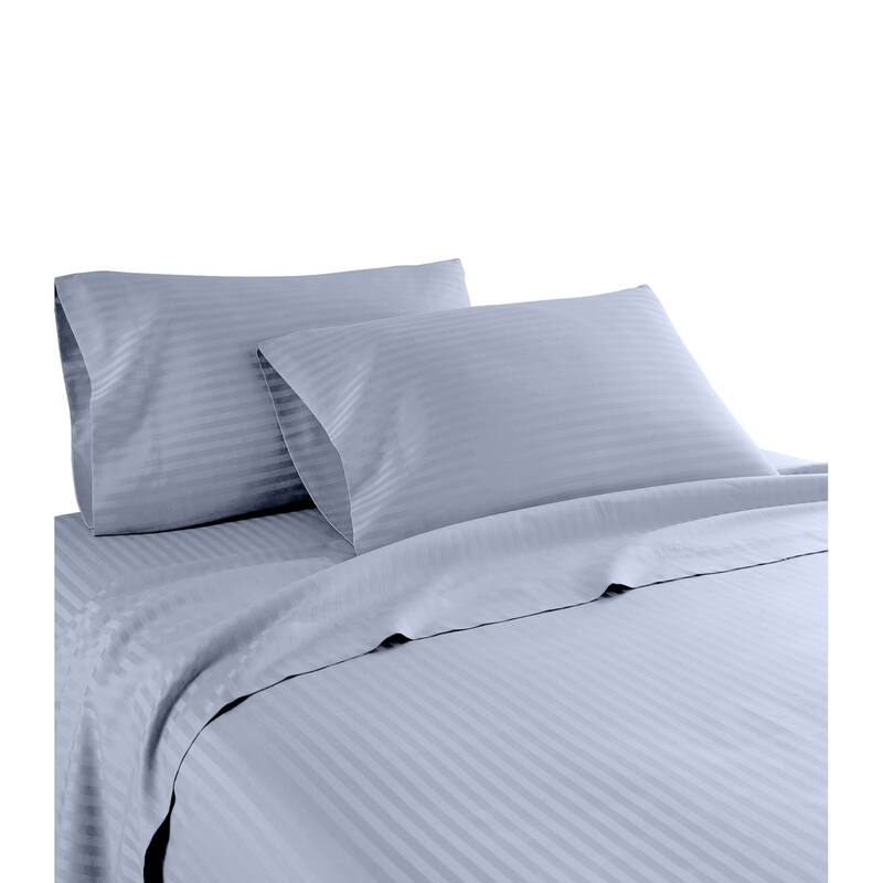 Striped 1200 TC Egyptian Cotton Deep Pocket Bed Sheet Set