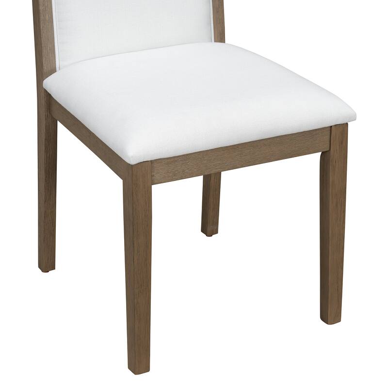 Roomfitters Dining Chair Set of 4, Upholstered Wood Chairs with Curved Back for Dining Room and Living Room